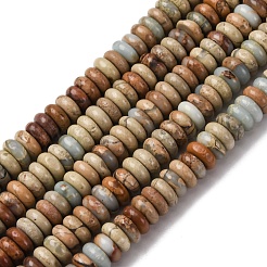 Натуральные бусины из аква терра яшмы G-L624-H03-6x2mm