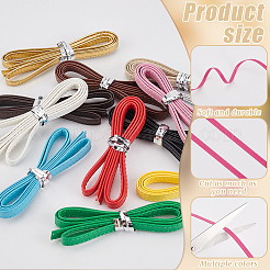 6.5 м 13 цвета плоский шнур из искусственной кожи&nbsp;LC-FG0001-01