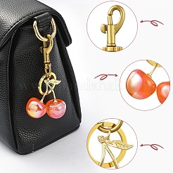 Подвеска в виде вишневого лэмпворка и смолы&nbsp;HJEW-SW00115-02