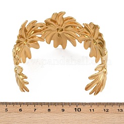 Браслеты-манжеты из нержавеющей стали 304 для женщин BJEW-D363-04A-G