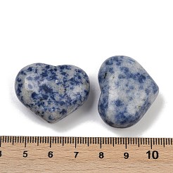 Сердце натуральный голубой пятнистый яшмовый пальмовый камень&nbsp;G-C186-02J