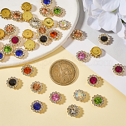 90 шт. 9-х цветные пришивные стразы RB-GF0001-08