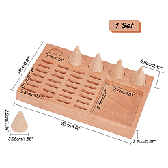 Деревянные стенды организатора кольца пальца&nbsp;RDIS-WH0009-019