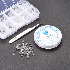 710шт прозрачные граненые стеклянные бусины рондель DIY-YW0003-11