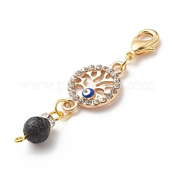 Сплав горный хрусталь кулон сглаза украшения выводы HJEW-JM00696