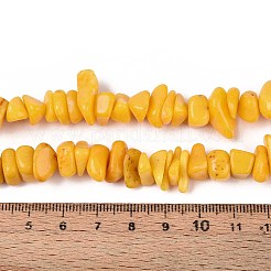 Окрашенные натуральные желтые нефритовые бусинки&nbsp;G-ZX005-13E