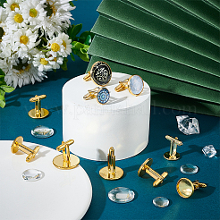 10 шт. 5 стиля латунная пуговица для манжеты BUTT-UN0001-21S