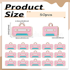 50 шт. Подвески из сплава с эмалью&nbsp;ENAM-LP0002-01