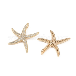 Латунные микропаве прозрачные подвески с фианитом&nbsp;KK-G535-02A-G