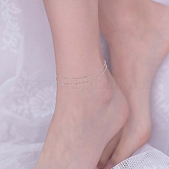 Браслет на ногу из стерлингового серебра с родиевым покрытием JA190A