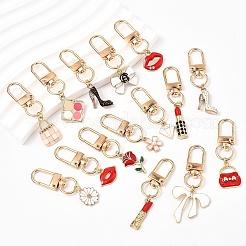 Подвесные украшения из эмали из сплава 15 шт.&nbsp;HJEW-YW00250