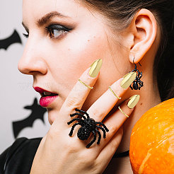 5 шт. кольца из латунного сплава в форме ногтя для женщин&nbsp;MRMJ-GL0001-21