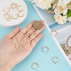 16 шт. латунная квадратная фурнитура для сережек-гвоздиков KK-BC0010-93