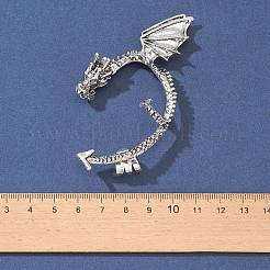Серьги-каффы с драконом из сплава EJEW-FS0001-08