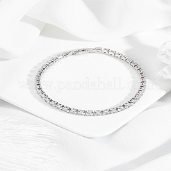 1шт латунные стразы чашечные цепочки браслеты для женщин&nbsp;BJEW-LP0015-19P