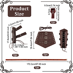 Браслет из искусственной кожи и ремень-цепочка AJEW-OC0004-77A