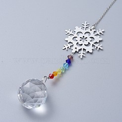 Кристаллы люстра ловцы солнца призмы чакра висит кулон AJEW-I040-16P