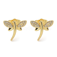 Серьги-гвоздики из циркония EJEW-D305-20G-01