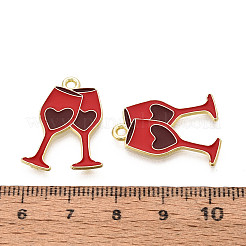 Подвески из сплава с эмалью ко дню святого валентина&nbsp;ENAM-T023-17A