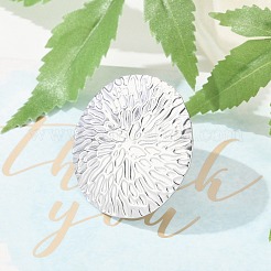 Плоские круглые открытые манжетные кольца из нержавеющей стали 304 с защитой от потускнения&nbsp;RJEW-M047-10P