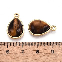 Подвески-капли из натурального тигрового глаза&nbsp;STAS-N109-210B-G