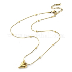 Ожерелья с подвеской в форме сердца из нержавеющей стали 304 NJEW-Z026-01G