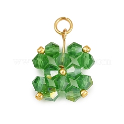 5 шт. подвески из прозрачных стеклянных бусин 5 цветов&nbsp;PALLOY-JF04465-01