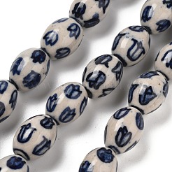 Ручной синий и белый шарики фарфора PORC-I027-16B