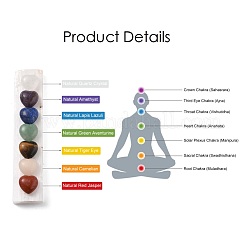 Прямоугольник чакра натуральный селенит дисплей украшения AJEW-I059-06