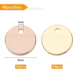 48шт 2 цвета латунные подвески&nbsp;KK-BC0002-63