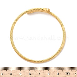 Открытый браслет-манжета из нержавеющей стали 304 с вакуумным покрытием PVD с овальными бусинами BJEW-C031-01G