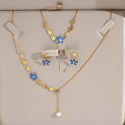 Ожерелье-слайдер с подвеской из нержавеющей стали и пластикового жемчуга FS-WG91D37-01