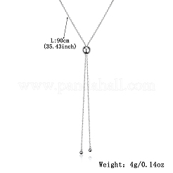 925 круглое ожерелье-лариат из стерлингового серебра SA5637-2