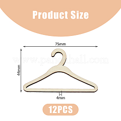 Деревянные вешалки для одежды куклы&nbsp;DOLL-WH0004-03A