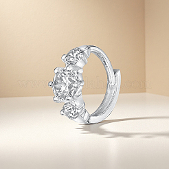 Простые серебряные серьги с цирконами для повседневного ношения. IB1407-2