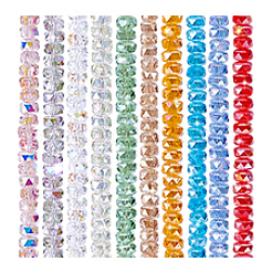 200шт 10 цвета гальванические стеклянные бусины GLAA-PH0004-23