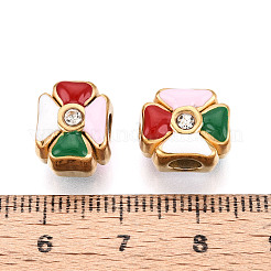 Ионное покрытие (IP) европейская эмалевая бусина из нержавеющей стали 304 STAS-N114-22G