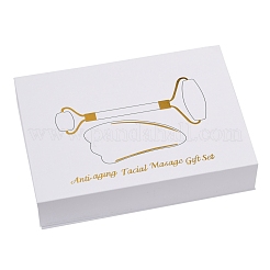 Валики для лица с натуральным терагерцовым камнем и набор гуа ша G-B008-01RG