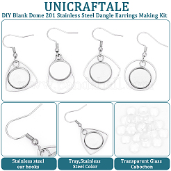 Набор для самостоятельного изготовления подвесных сережек из нержавеющей стали «пустой купол» 201 STAS-UN0057-23