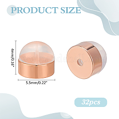 32 шт. Латунные гайки для ушей&nbsp;KK-ME0003-62RG