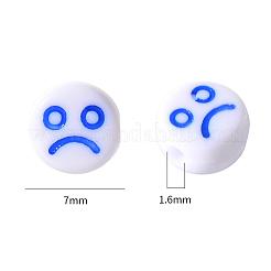 Белые непрозрачные акриловые бусины&nbsp;MACR-YW0001-20