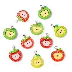 40шт 8 стиля непрозрачные подвески из смолы&nbsp;RESI-CJ0004-60