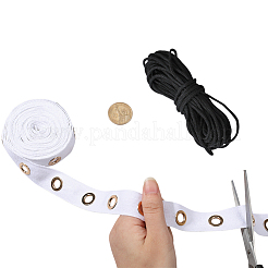 4 ярд хлопчатобумажных лент с золотистыми люверсами&nbsp;SRIB-GF0002-90