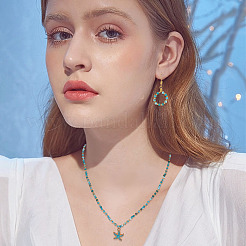 2 нити натуральных апатитовых бусин нити G-OC0004-41