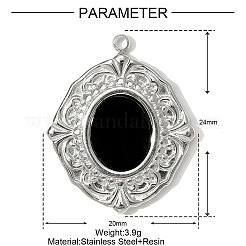 Подвески из акрила из нержавеющей стали 304 STAS-OY001-41P