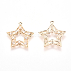 Латунные микро проложить кубического циркония подвески&nbsp;LS-KK-I660-10G