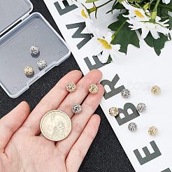 12 шт. 2-цветная стойка с покрытием из латуни с микропаве прозрачные кубические циркониевые бусины&nbsp;ZIRC-NB0001-84