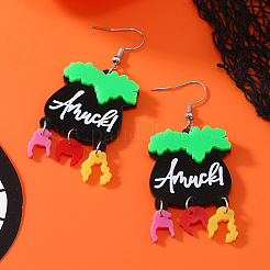 Акриловые серьги-подвески в форме горшка на Хэллоуин FS-WG39DC9-01