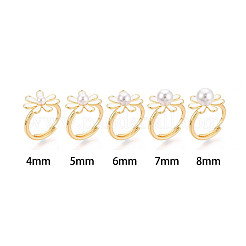 Цветочная латунная эмаль регулируемые кольца KK-T079-29G