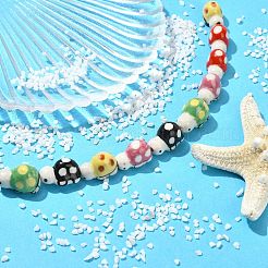 10 шт. 5-х цветные фарфоровые бусины ручной работы с принтом&nbsp;PORC-CJ0001-21